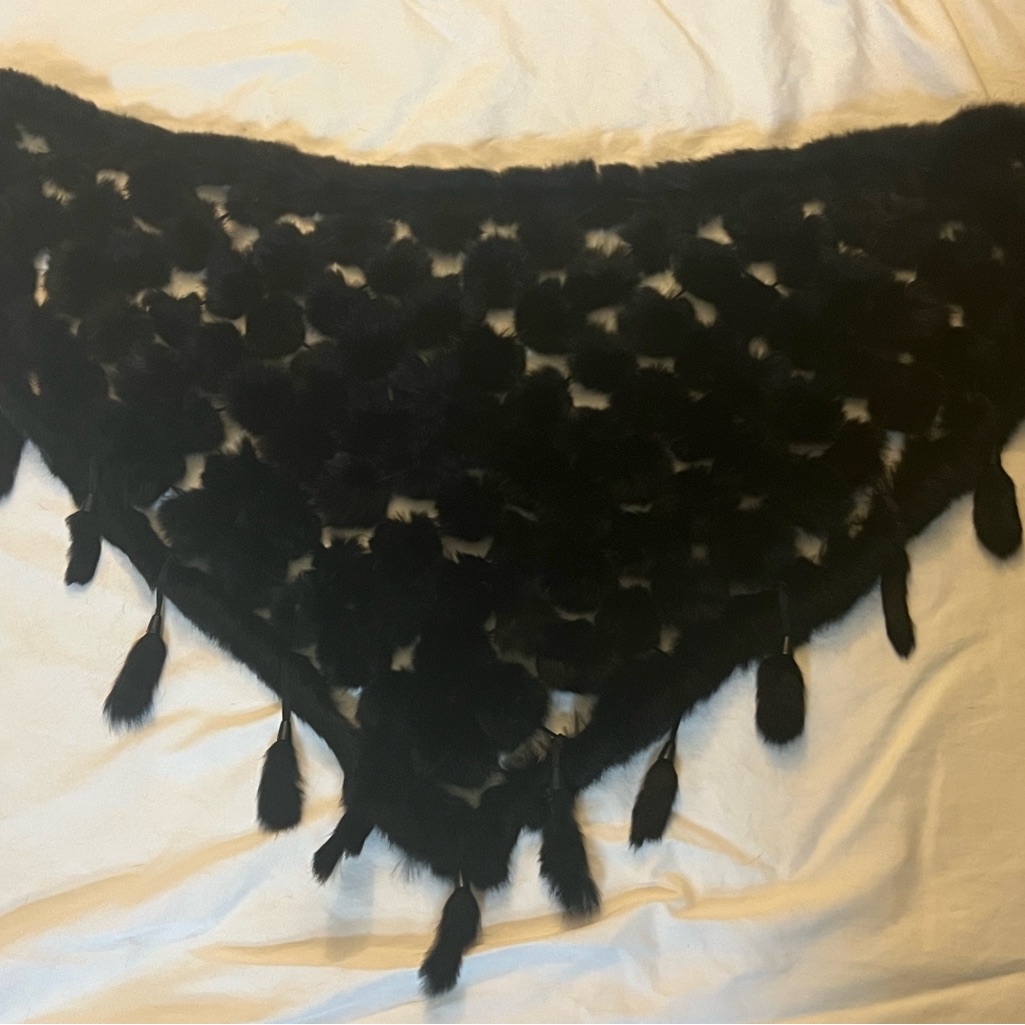 Vintage Rabbit Fur Shaw